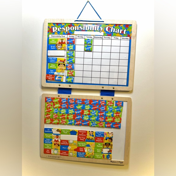 Melissa & Doug Other - Melissa & Doug Magnetic Wooden Responsibility Chart